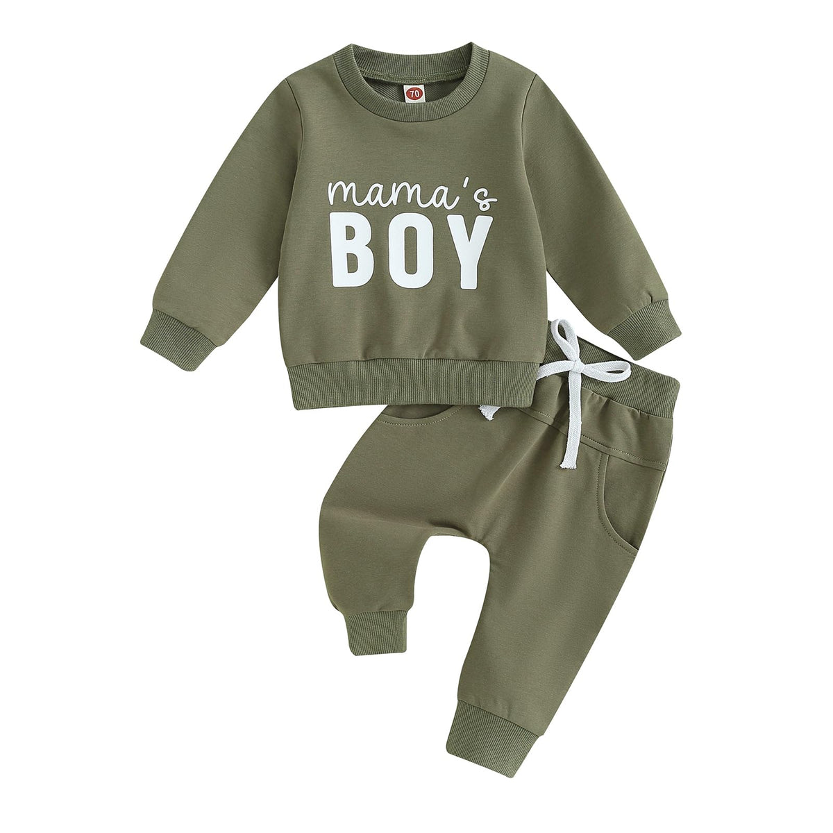 allshope Toddler Baby Boy Fall Outfit Crewneck Long Sleeve Sweatshirt Tops Elastic Pants Jogger Cute Newborn Clolthes Set
