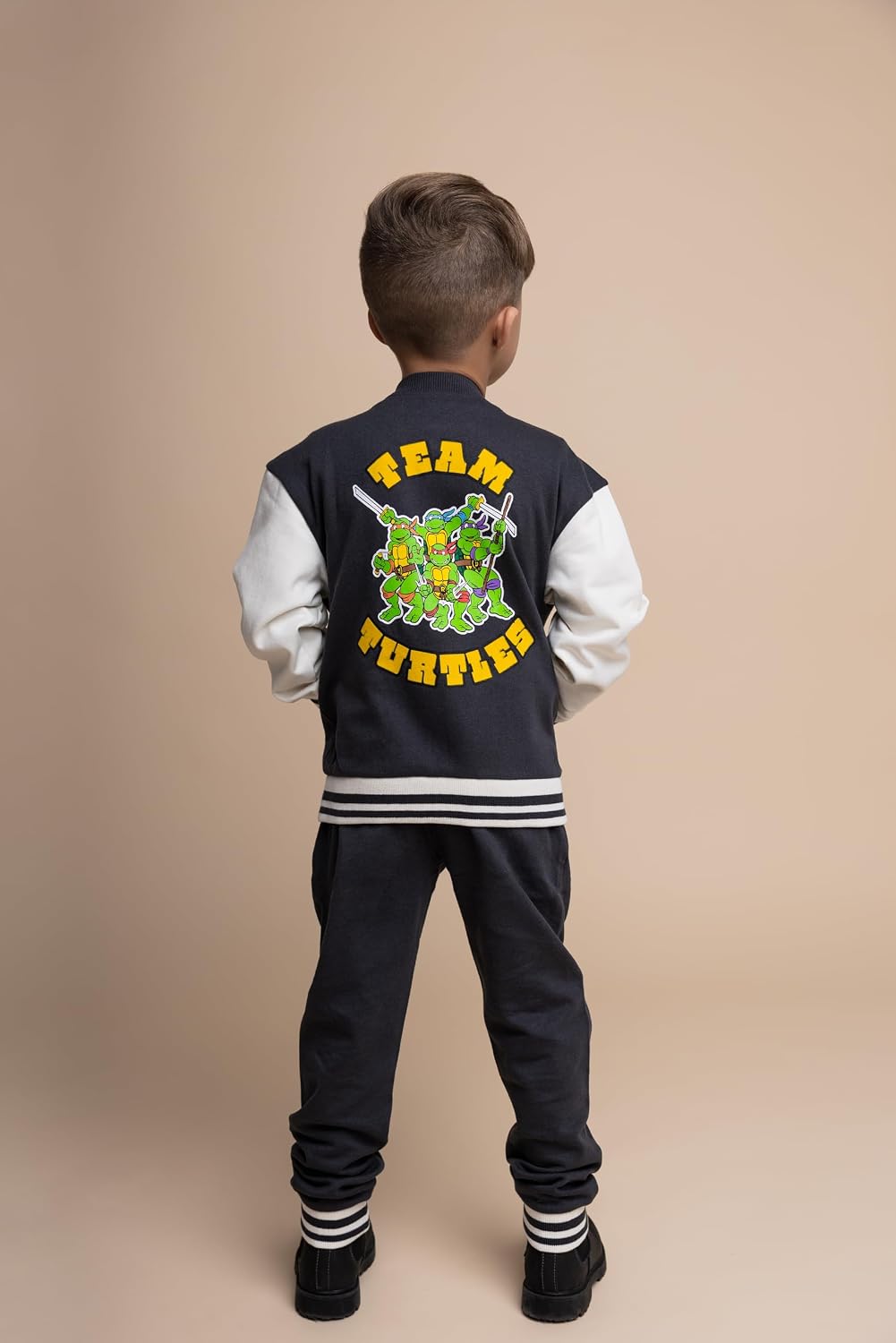 Teenage Mutant Ninja Turtles Fleece Varsity Bomber Jacket and Jogger Pants Outfit Set Toddler to Big Kid Sizes (2T - 14-16)