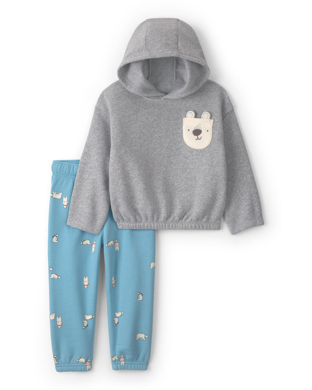 Carter's Baby Boys' 2-piece Pant Set Navy Blue Grey Little Champ Print