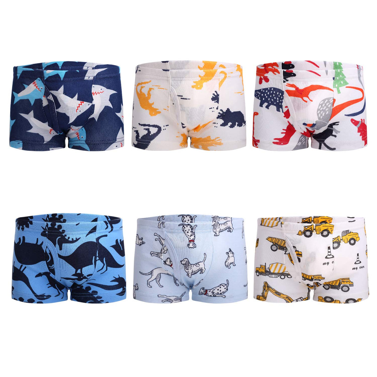 Little Boys Soft Cotton Briefs Toddler Kids Underwear Various cute patterns 6-8Pack