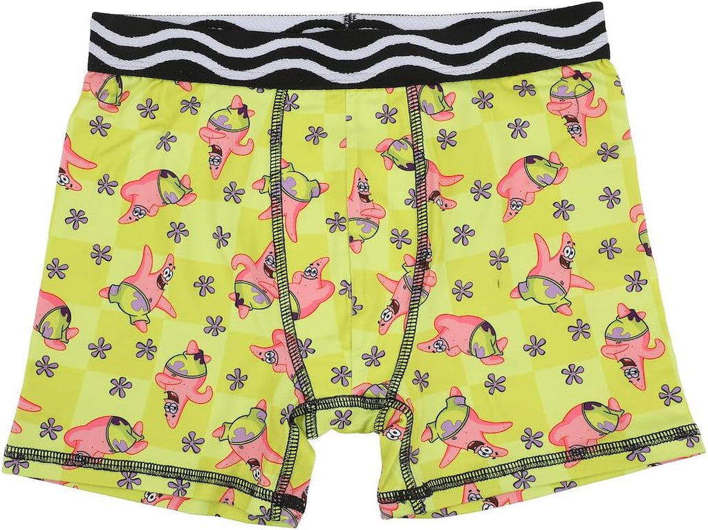 Bioworld Spongebob Squarepants Spongebob & Patrick All-Over Print Boy's 5-Pack Boxer Briefs