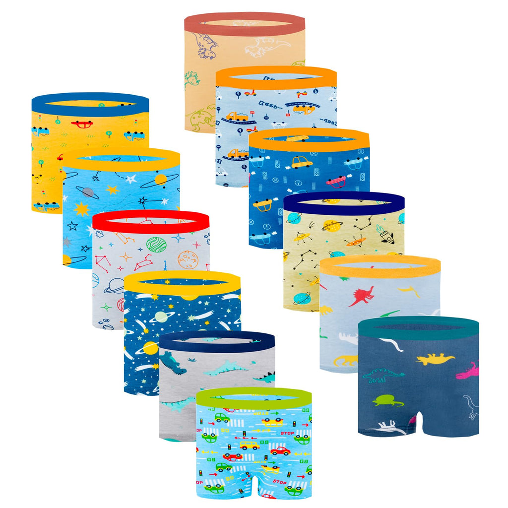 Boys Boxer Shorts, 12 Pack Kids Underwear