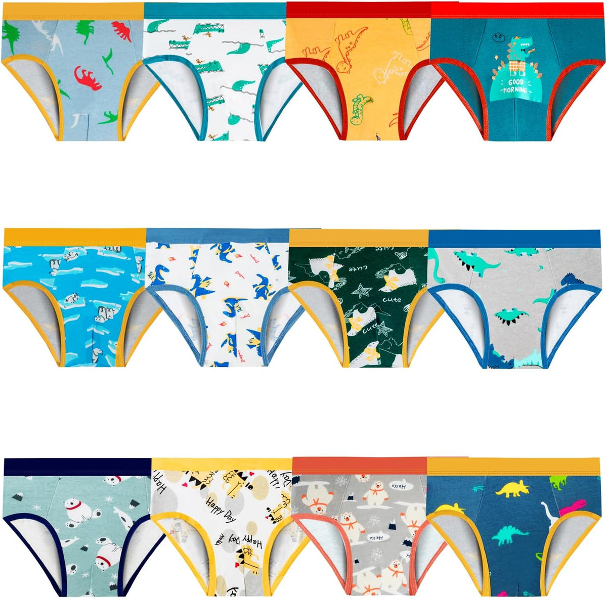 Toddler Underwear Boys, 12 Pack Briefs for Boys