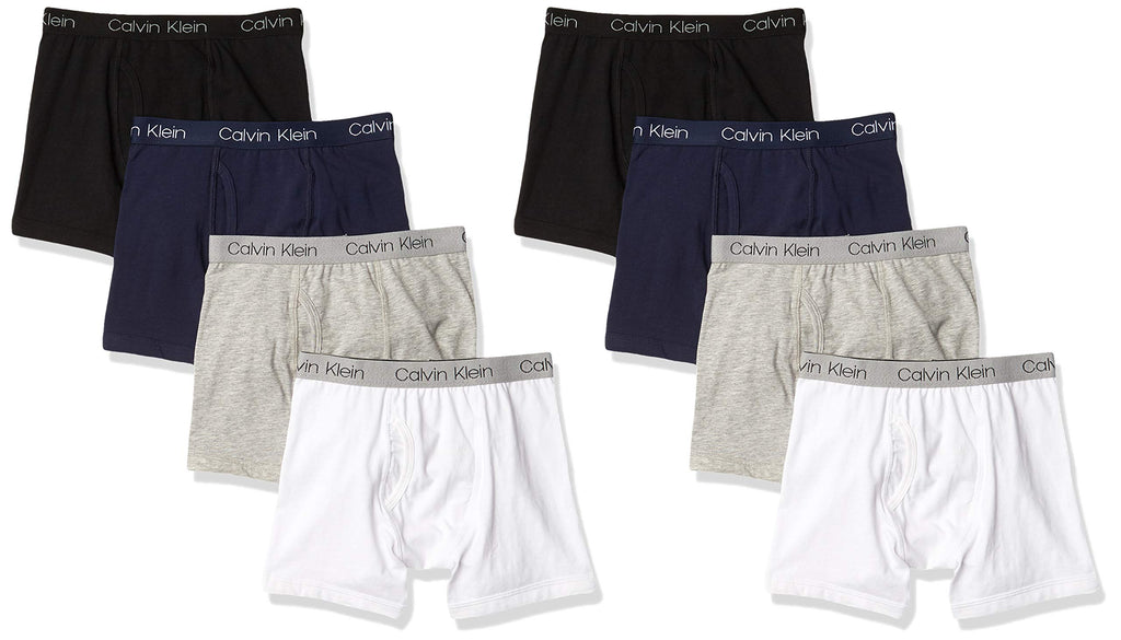 Calvin Klein Kids Boys' Modern Cotton Boxer Brief Underwear 8-Pack