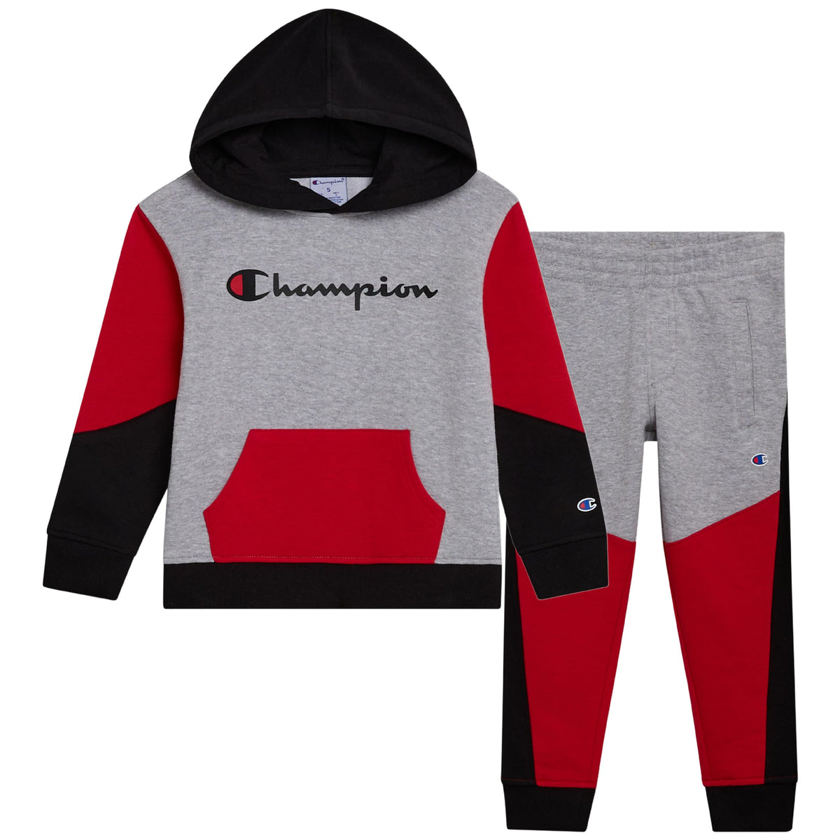 Champion Boys Jogger Set Fleece Hoodie and Sweatpants Tracksuit