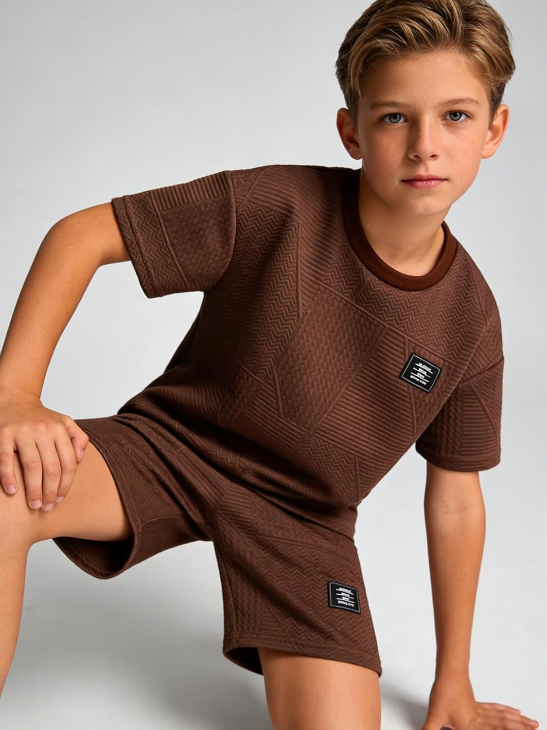 Cakaner Tween Boys Clothes Summer Short Sleeve Top & Shorts Set 2-Piece Casual Outfit Size 6-12 Years