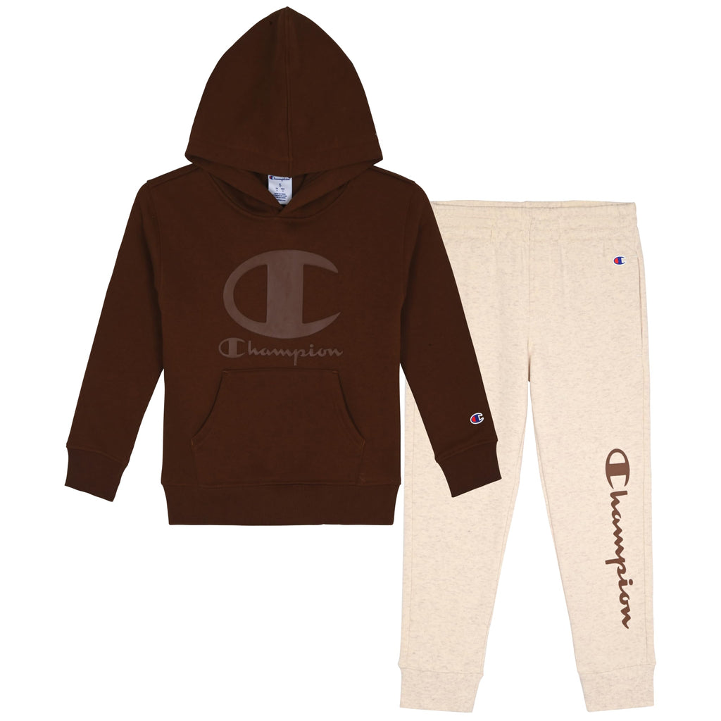 Champion Boys Jogger Set Fleece Hoodie and Sweatpants Tracksuit