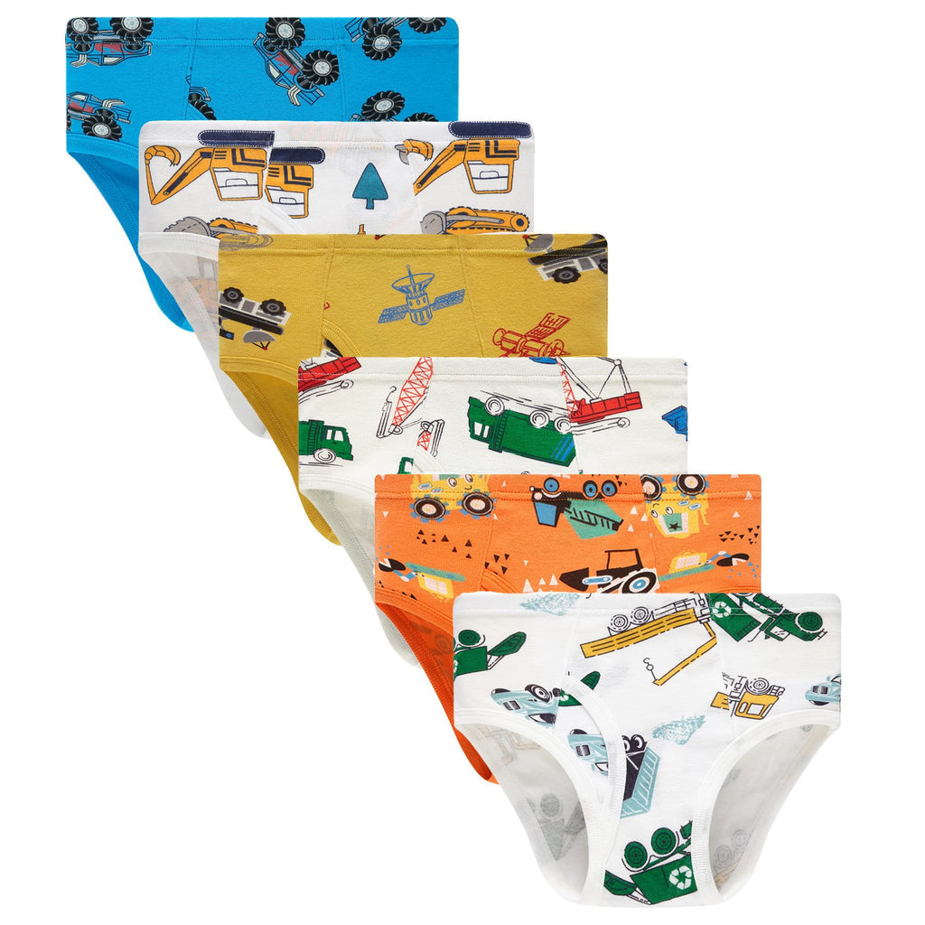 Boboking Little Boys Cotton Briefs Soft Dinosaur Truck Toddler Underwear