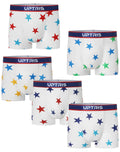 UPTRIS Boys Boxer Briefs Cotton Underwear Star Print Lightweight Mlutipacks