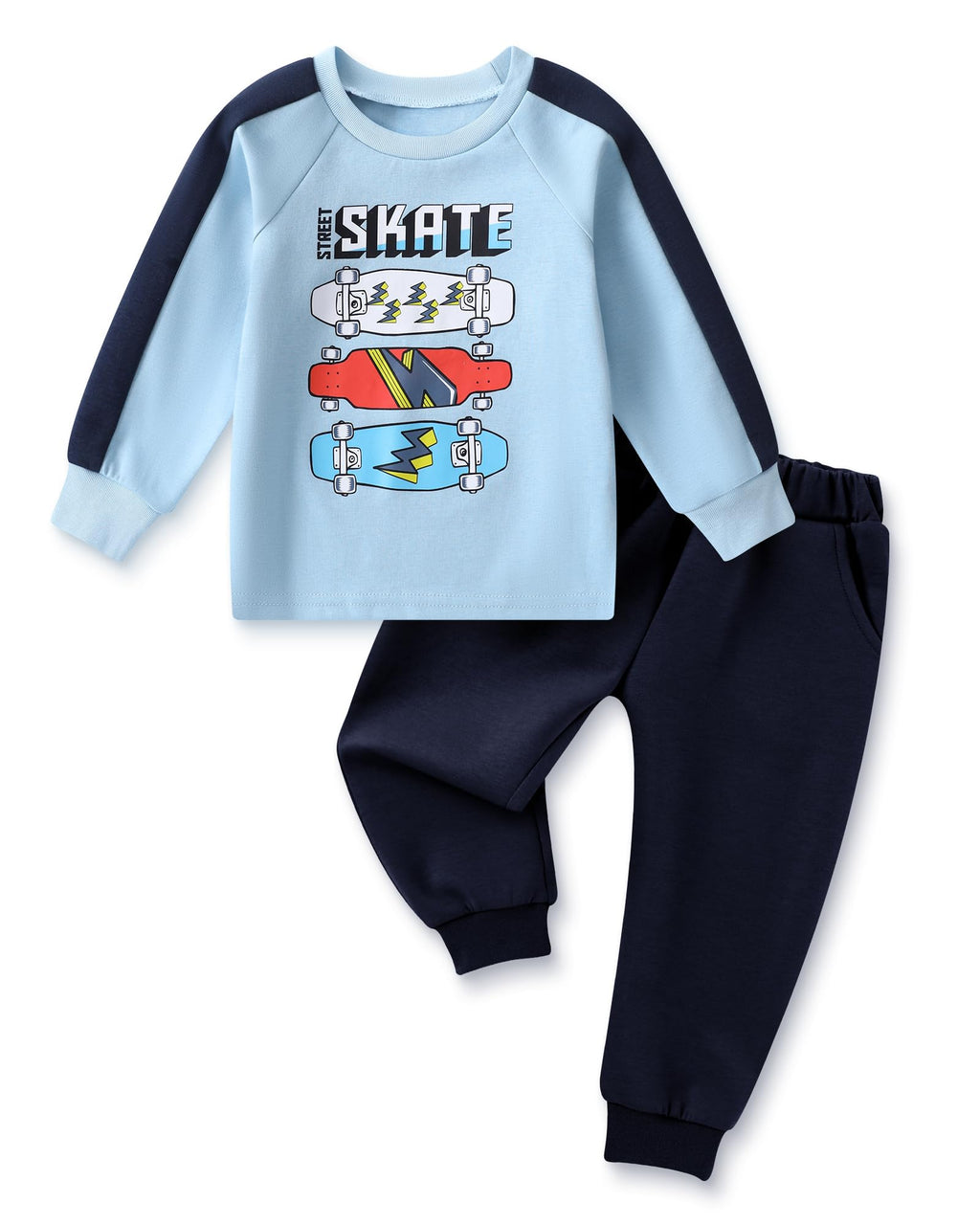 YALLET Toddler Baby Boy Clothes Graphic Active Sweatshirt+Jogger Pants Set