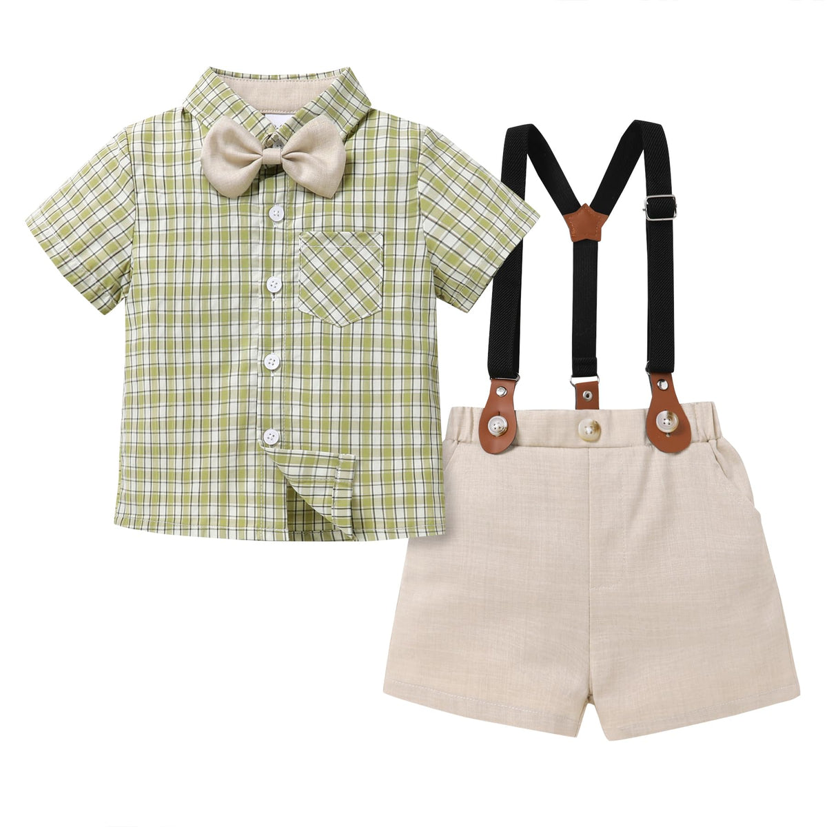 Toddler Formal Outfit Boy Baby Suit for Summer Shirts Shorts Clothes Set
