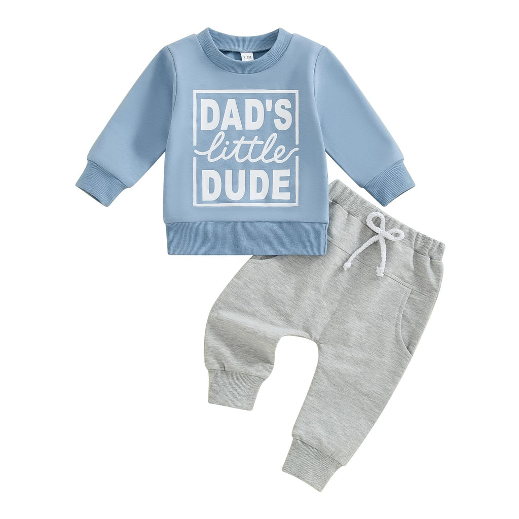 Toddler Baby Boy Fall Clothes Letter Print Tops Pants Outfits