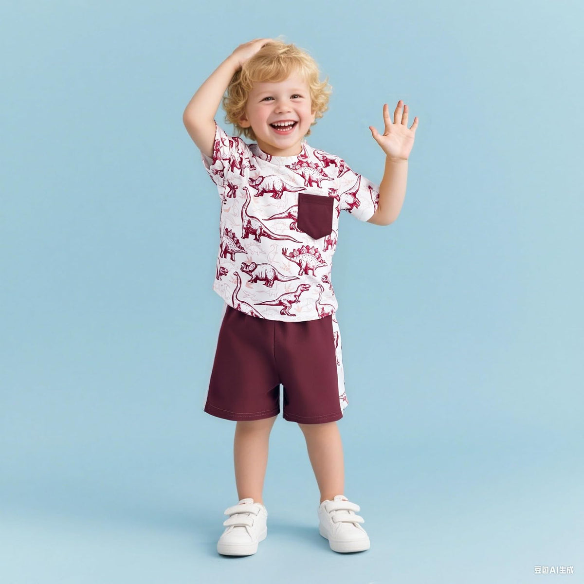 2-7 T Toddler Baby Boy Outfits Shorts Sleeve Summer Beach Cocos T Shirts + Shorts Clothing Set