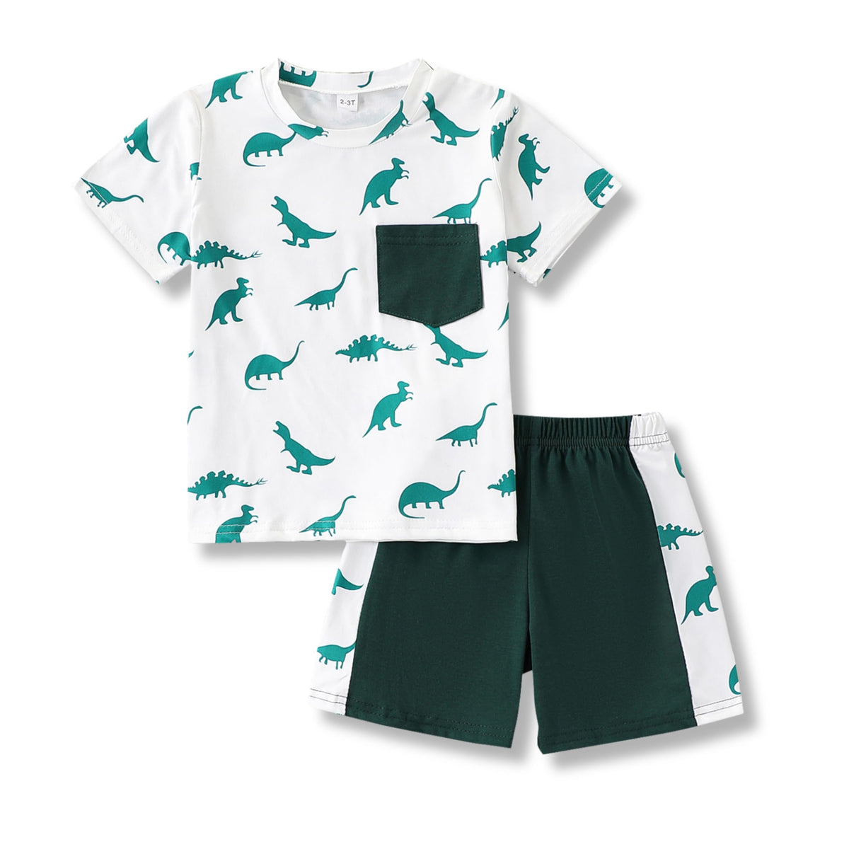2-7 T Toddler Baby Boy Outfits Shorts Sleeve Summer Beach Cocos T Shirts + Shorts Clothing Set