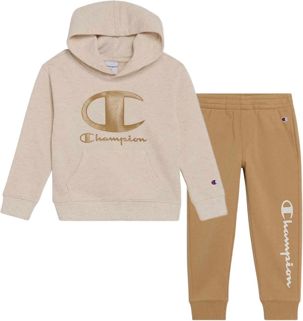Champion Boys Jogger Set Fleece Hoodie and Sweatpants Tracksuit