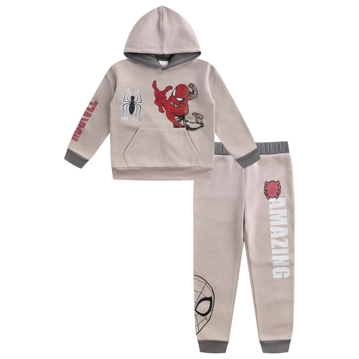Marvel Spider-Man Boys 2 Pc Hoodie and Pants Set for Toddlers to Big Kids