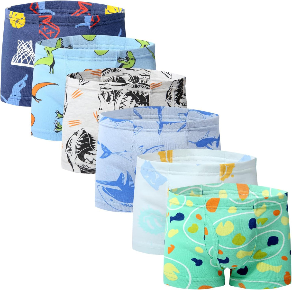 Little Boys Soft Cotton Briefs Toddler Kids Underwear Various cute patterns 6-8Pack