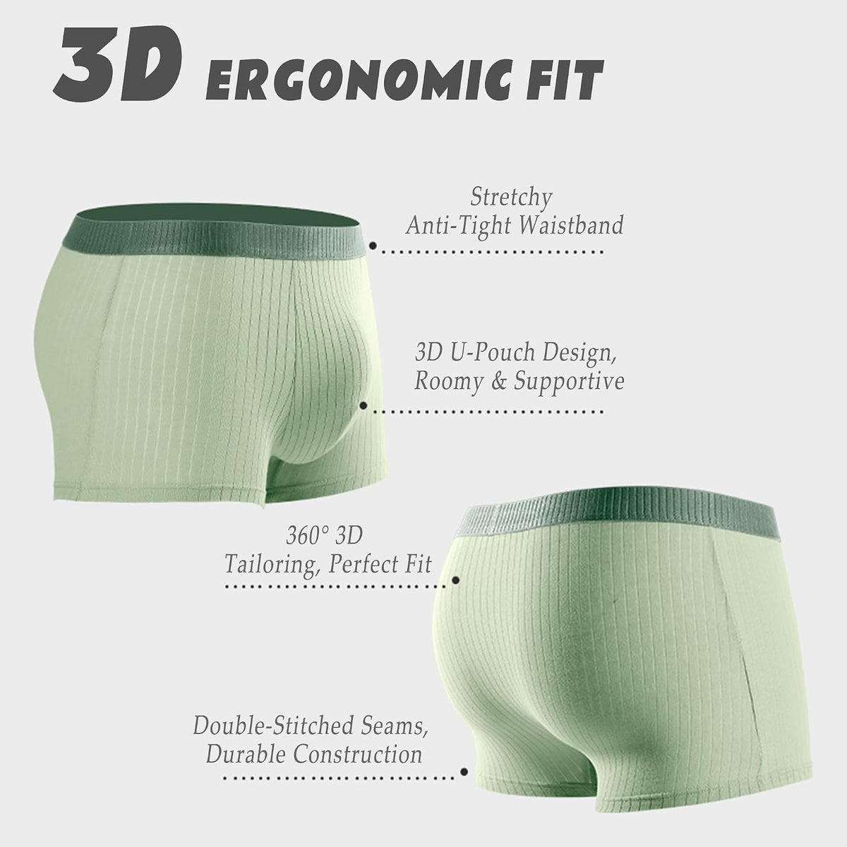 Boys' Boxer Briefs, 5-Pack Kids Underwear Boxer Shorts for Ages 8-16