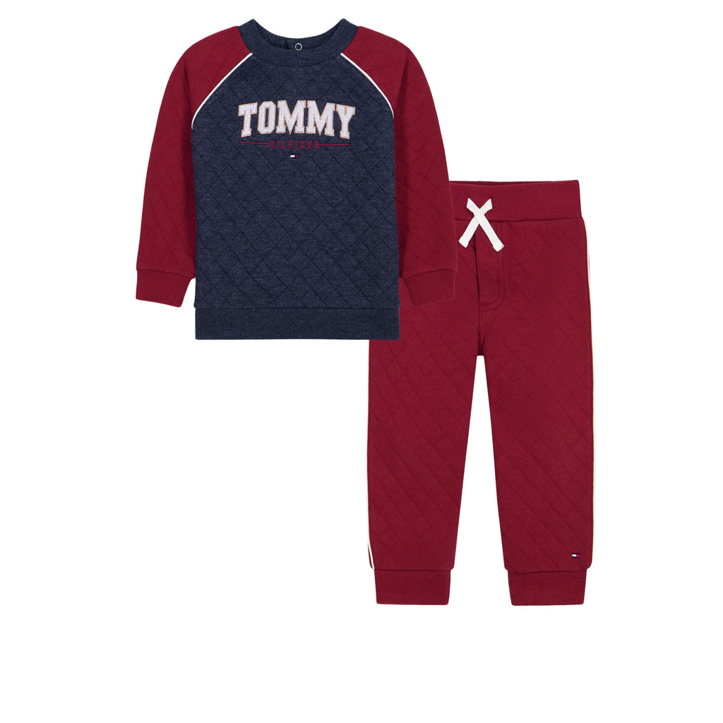 Tommy Hilfiger Baby Boys' 2-piece Fleece Set, Sweatshirt and Jogger Sweatpant