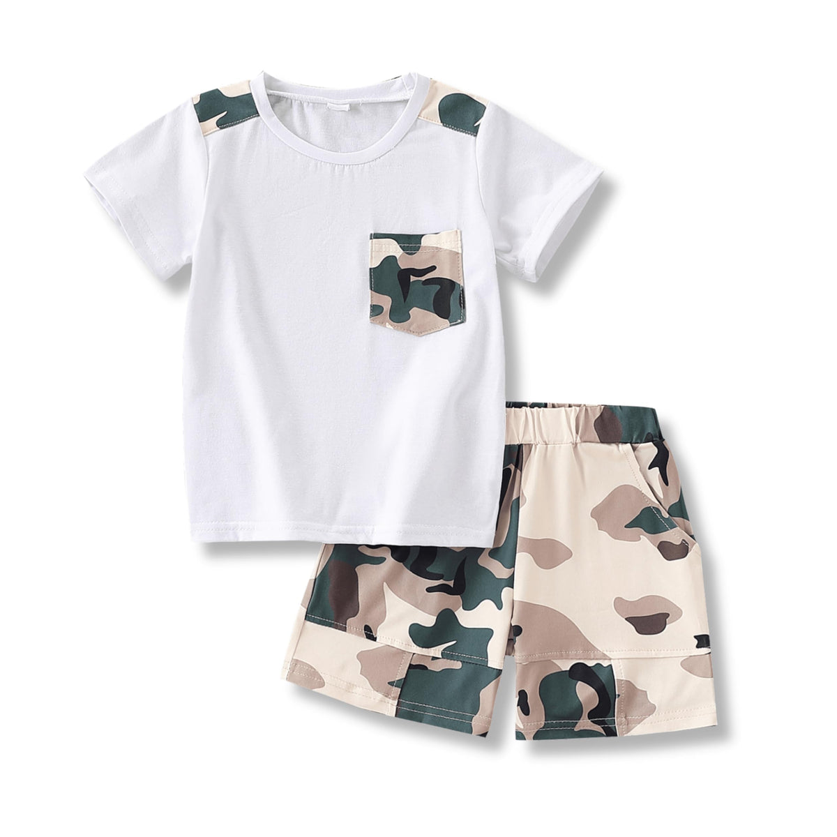 2-7 T Toddler Baby Boy Outfits Shorts Sleeve Summer Beach Cocos T Shirts + Shorts Clothing Set