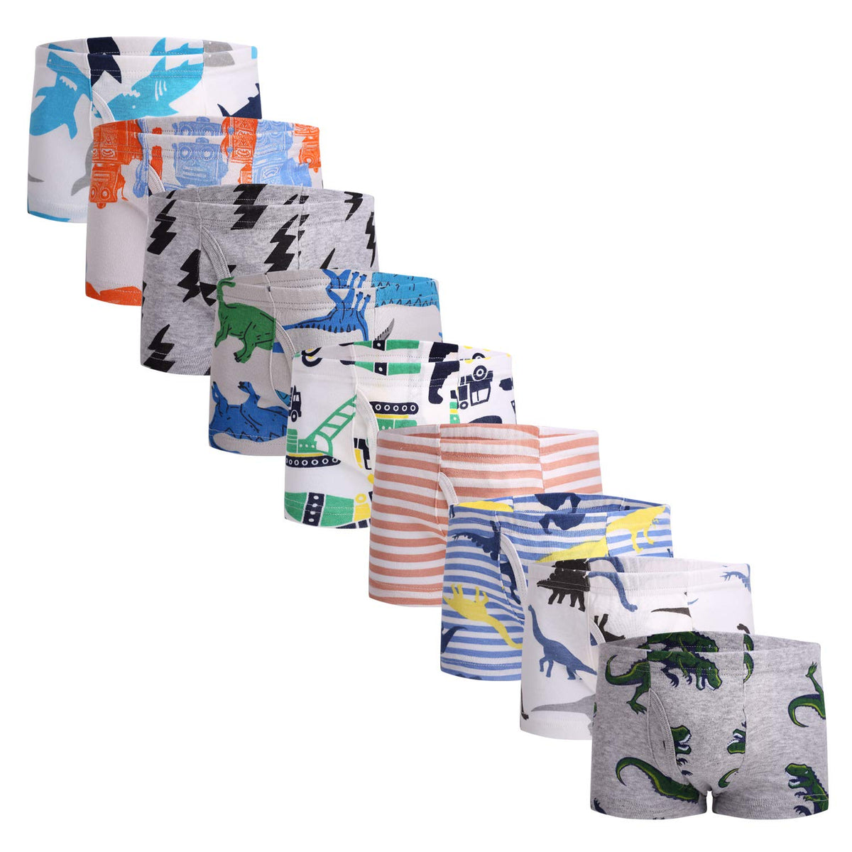 Little Boys Soft Cotton Briefs Toddler Kids Underwear Various cute patterns 6-8Pack