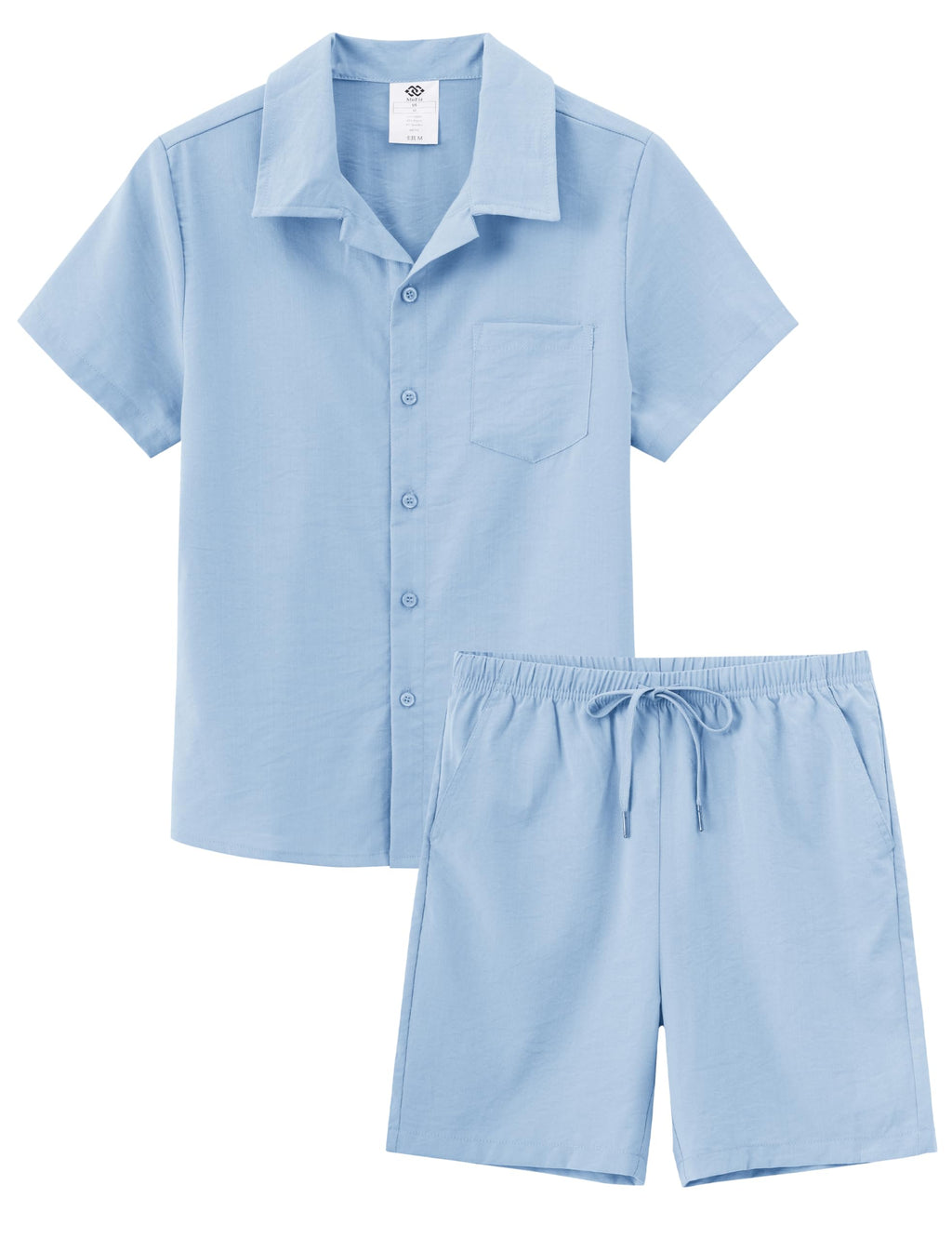 MoFiz Boys Short 2 Pieces Set Beach Vacation Outfits Texture Set Kids 6-18
