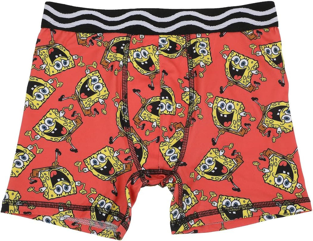 Bioworld Spongebob Squarepants Spongebob & Patrick All-Over Print Boy's 5-Pack Boxer Briefs