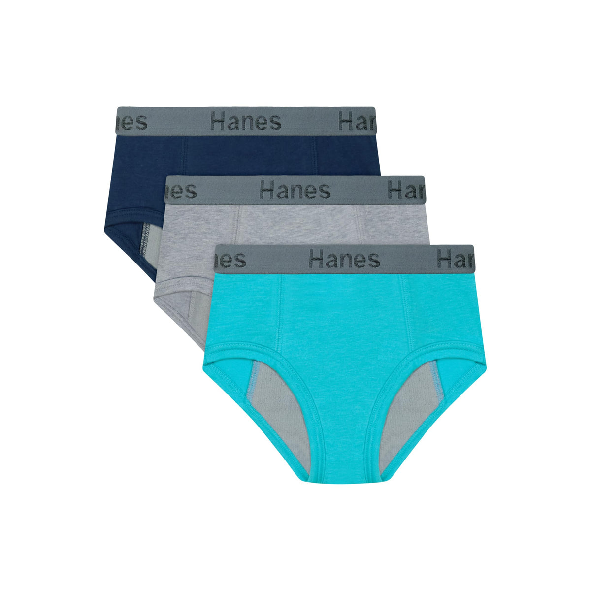Hanes boys Overnight Underwear Pack, 3-pack, Light & Moderate Leaks, Confident Nights Overnight Underwear, Multi