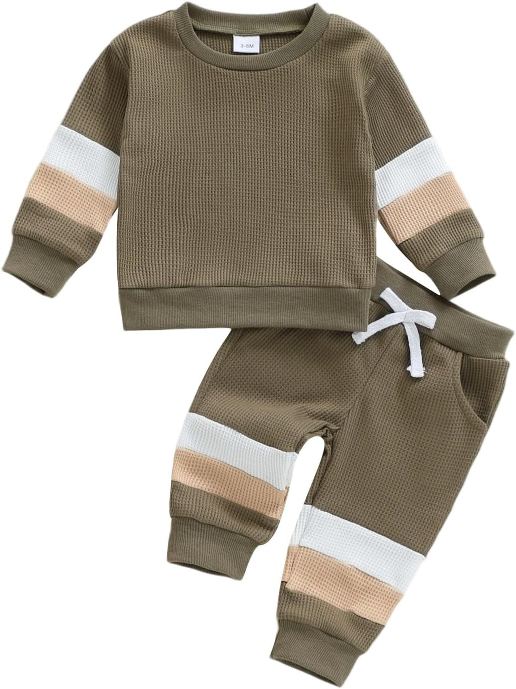 Kuriozud Toddler Baby Boy Fall Winter Clothes Long Sleeve Crewneck Pullover Sweatshirt Jogger Pants Set 2 Piece Outfit