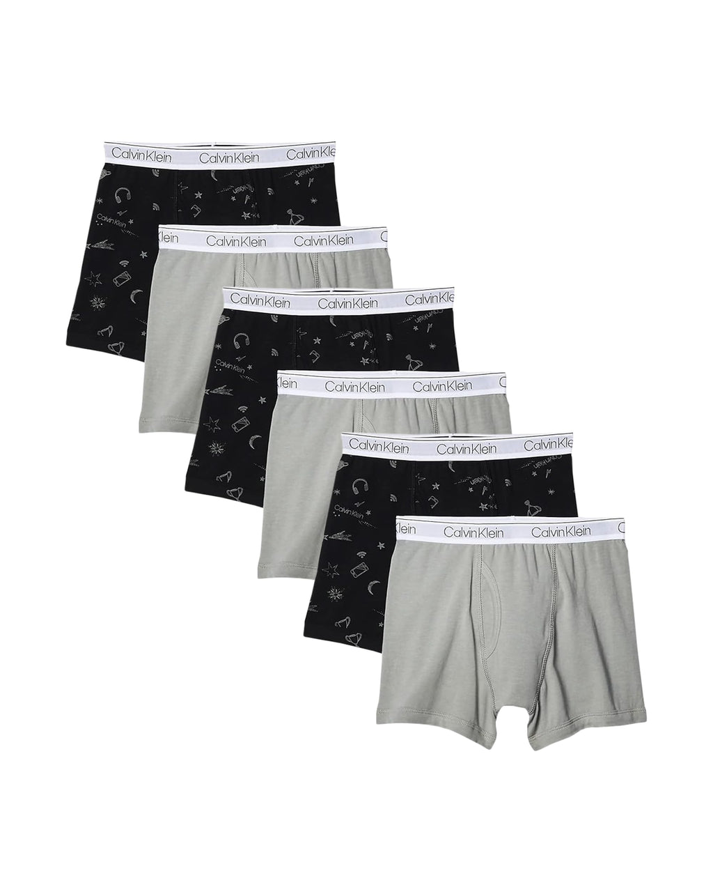 Calvin Klein Kids Boys' Modern Cotton Boxer Brief Underwear 5-Pack