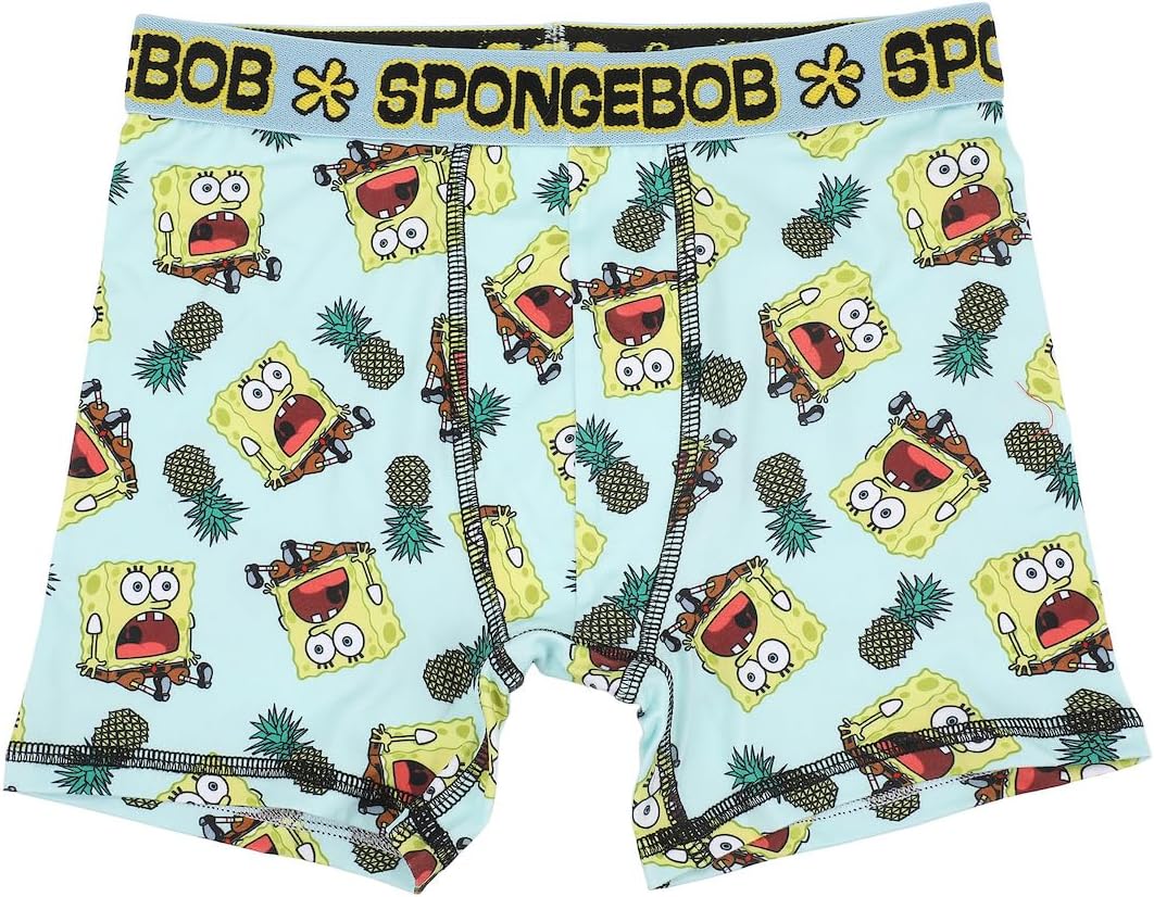 Bioworld Spongebob Squarepants Spongebob & Patrick All-Over Print Boy's 5-Pack Boxer Briefs