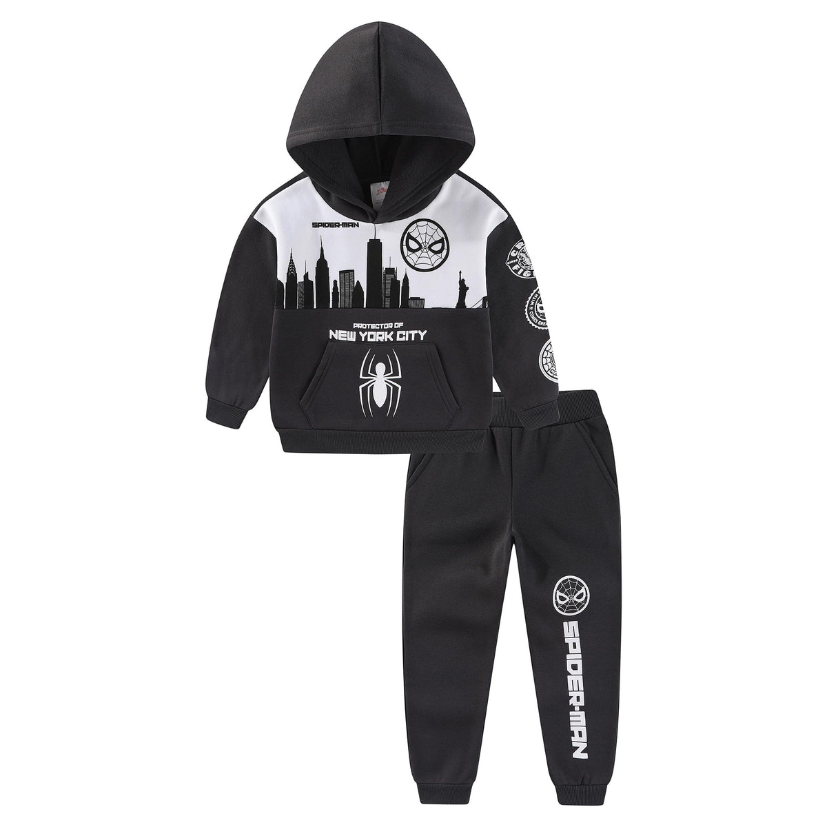 Marvel Spider-Man Boys 2 Pc Hoodie and Pants Set for Toddlers to Big Kids