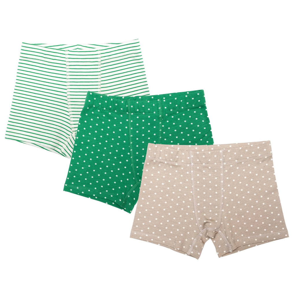 ORGANICKID Boys 100% Organic 100% Cotton Underwear GOTS Certified Kids Toddler Boxer Briefs Pack of 3