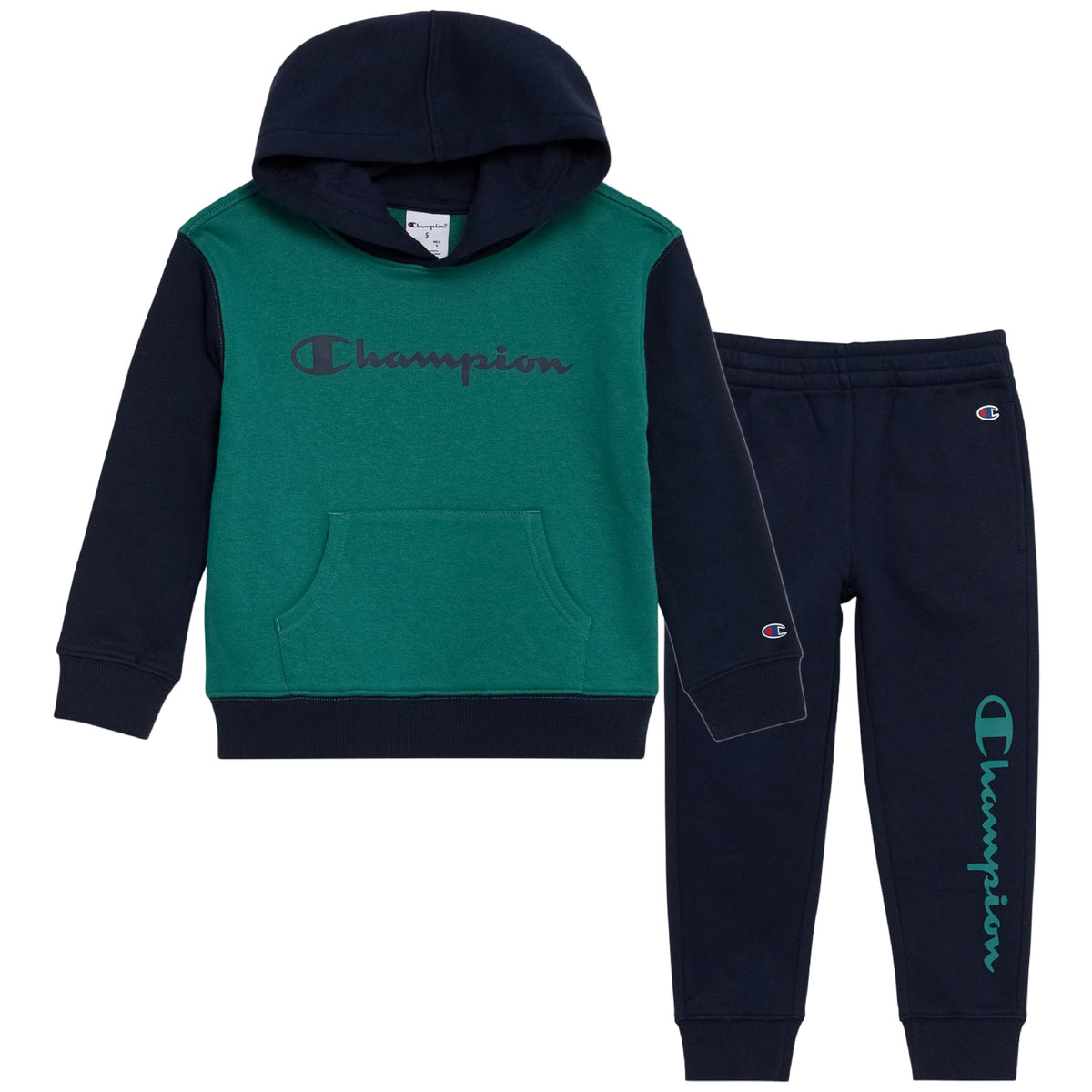 Champion Boys Jogger Set Fleece Hoodie and Sweatpants Tracksuit