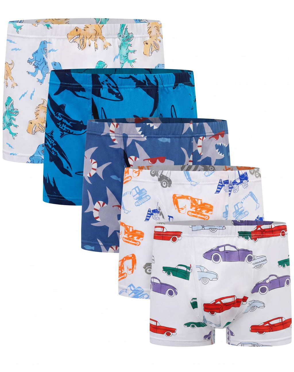 UPTRIS Boys Boxer Briefs Cotton Underwear Star Print Lightweight Mlutipacks