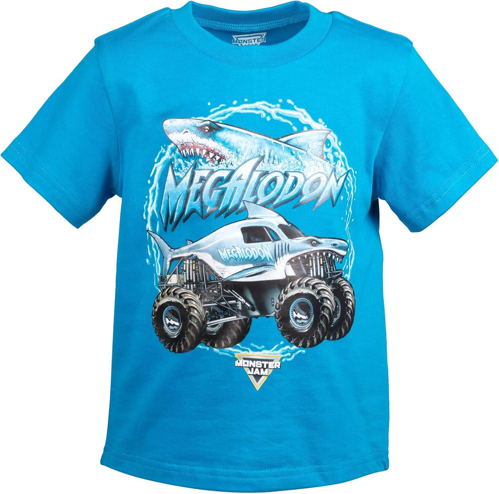 Monster Jam Boys' Athletic 2-Piece T-Shirt and Shorts Set Toddler to Big Kid