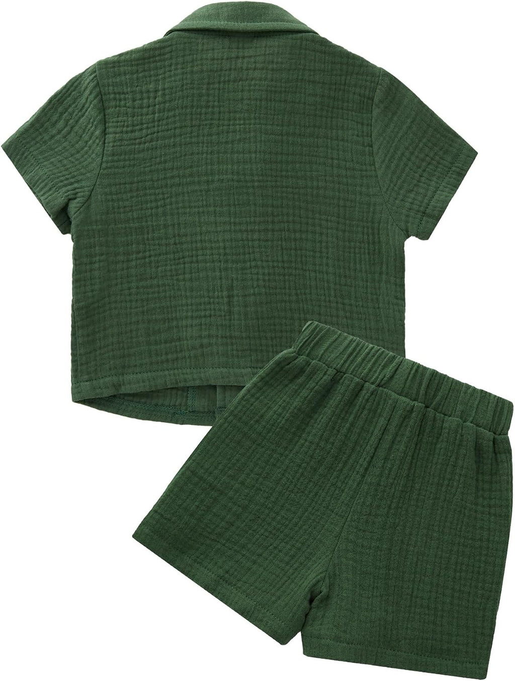 SALNIER Toddler Baby Boy Summer Outfit Set Cuban Shirt Shorts