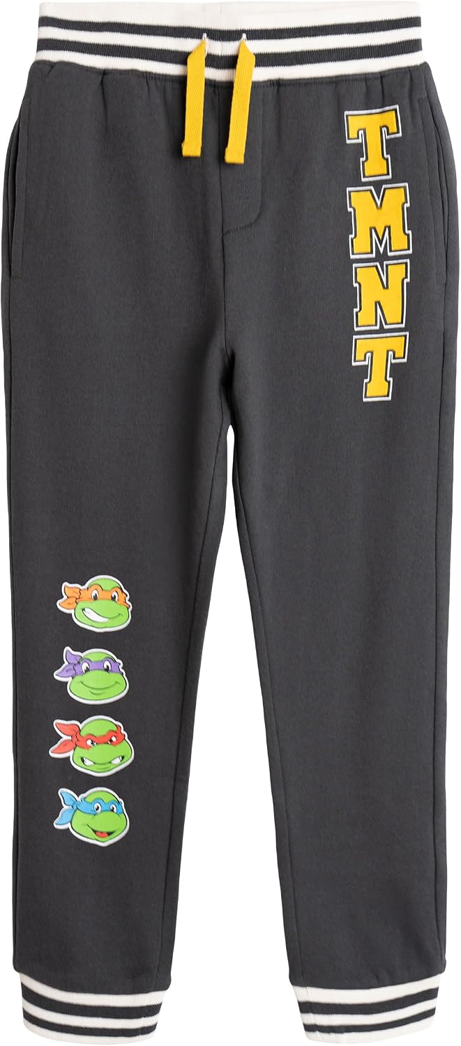 Teenage Mutant Ninja Turtles Fleece Varsity Bomber Jacket and Jogger Pants Outfit Set Toddler to Big Kid Sizes (2T - 14-16)