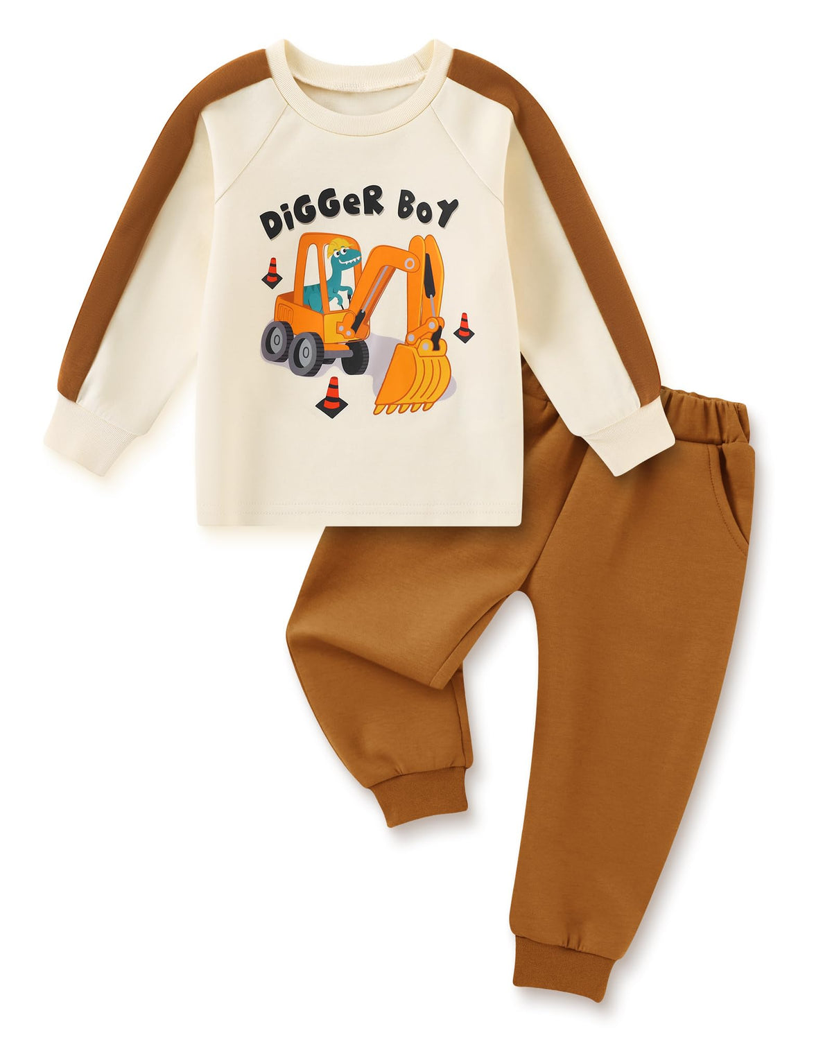 YALLET Toddler Baby Boy Clothes Graphic Active Sweatshirt+Jogger Pants Set