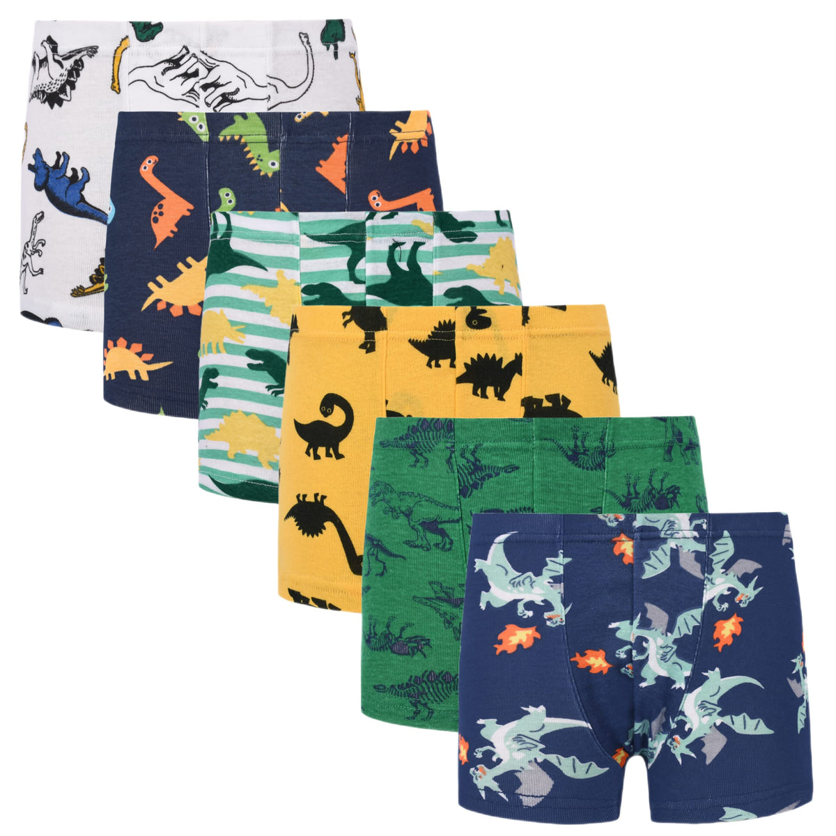 Cczmfeas Boys Toddler Dinosaur Cotton Underwear Boxer Briefs 6 Pack