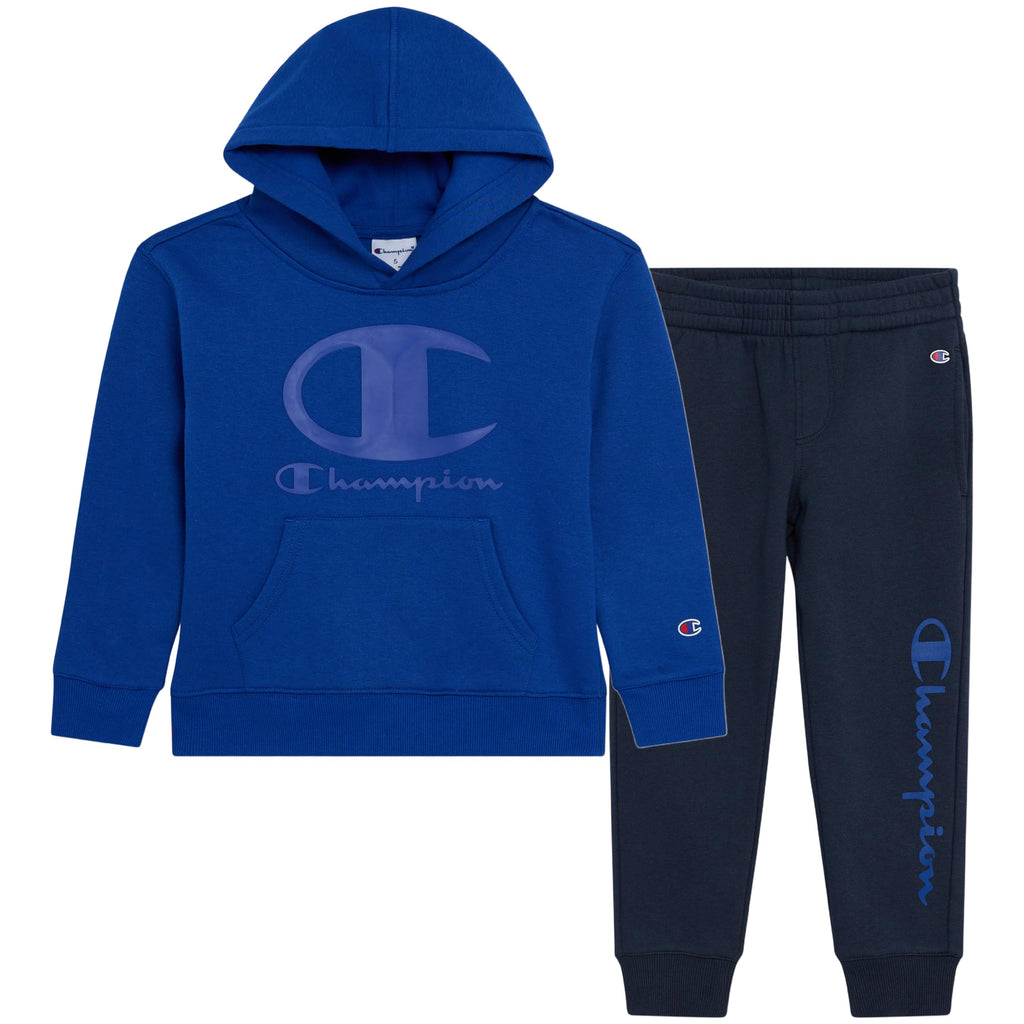 Champion Boys Jogger Set Fleece Hoodie and Sweatpants Tracksuit