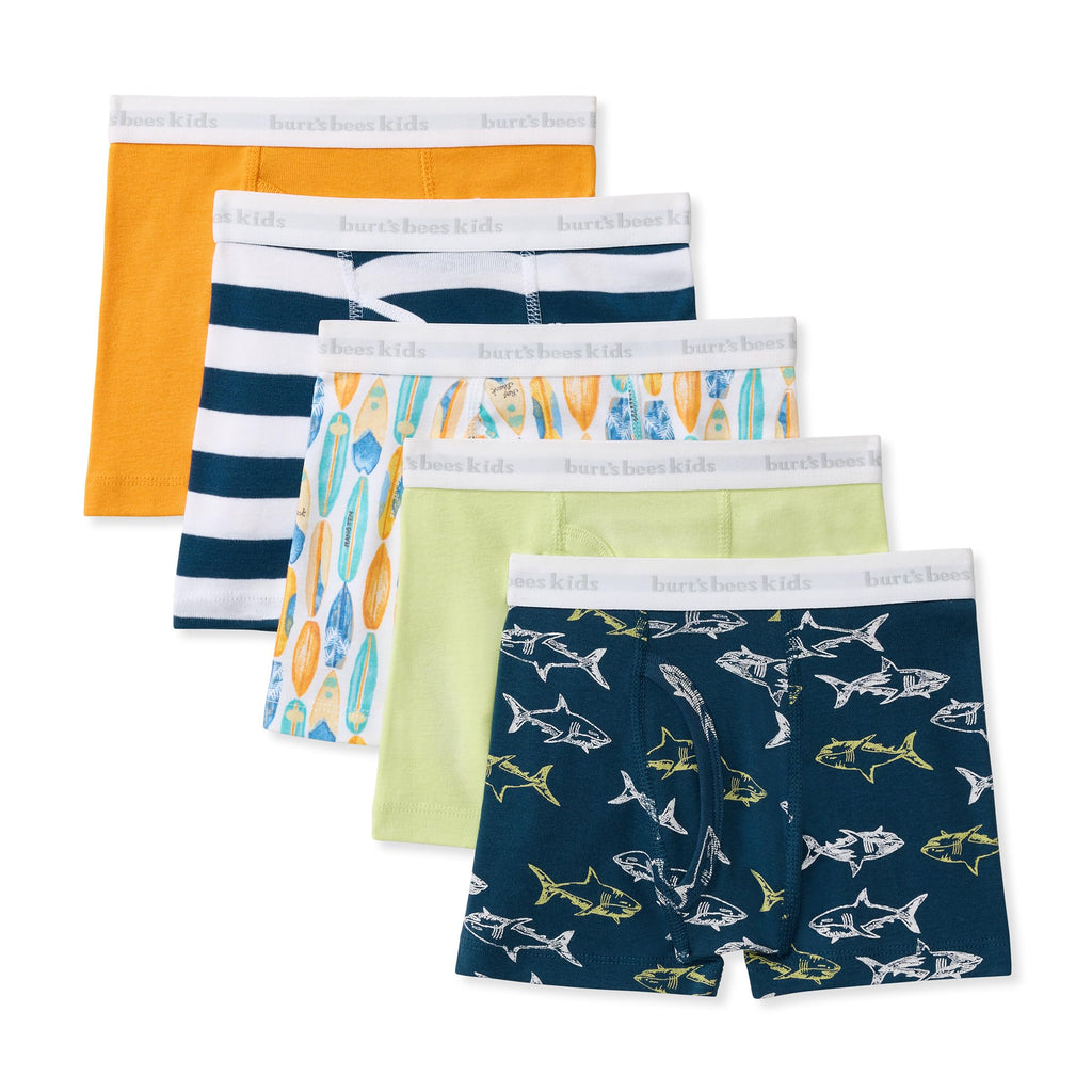 Burt's Bees Baby Boys' Organic Cotton Brief Underwear, 5-Pack
