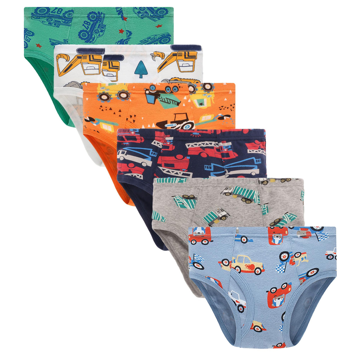 Boboking Little Boys Cotton Briefs Soft Dinosaur Truck Toddler Underwear