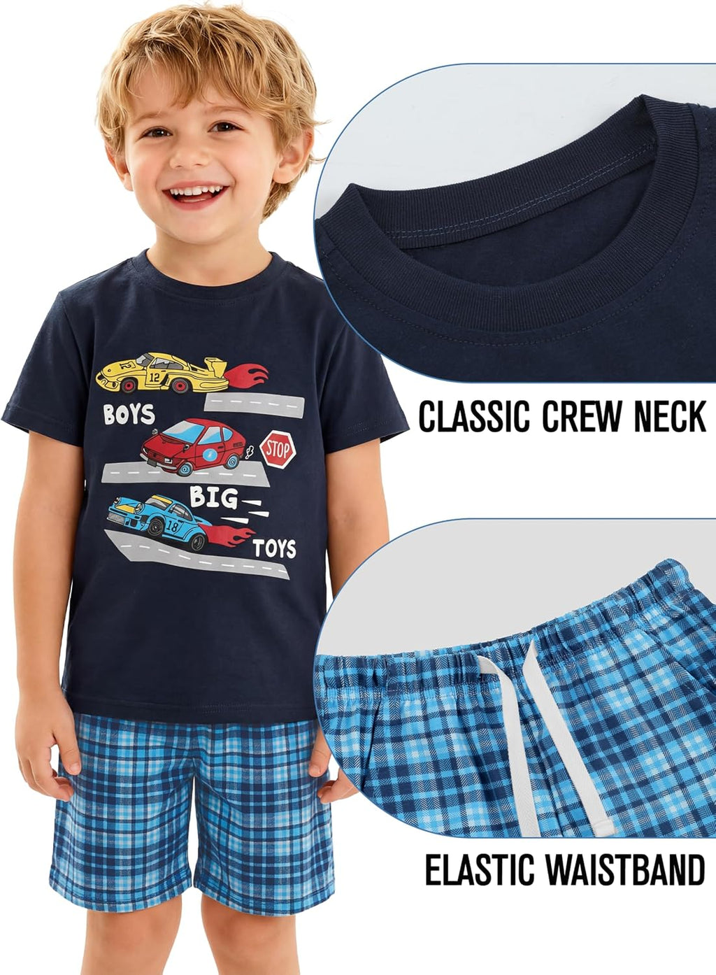 Cooraby Toddler Boys Summer Clothes Outfits Kids Cotton Short Sleeve Shirt Shorts 4 Pieces Set Toddler Boys short sets 2-5T