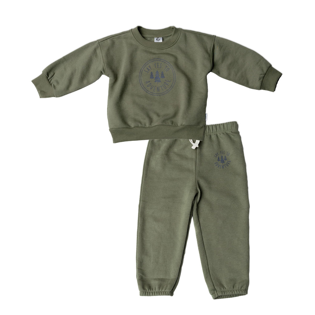 Gerber baby-boys Baby Boys Toddler 2-piece Fleece Sweatshirt and Jogger Set