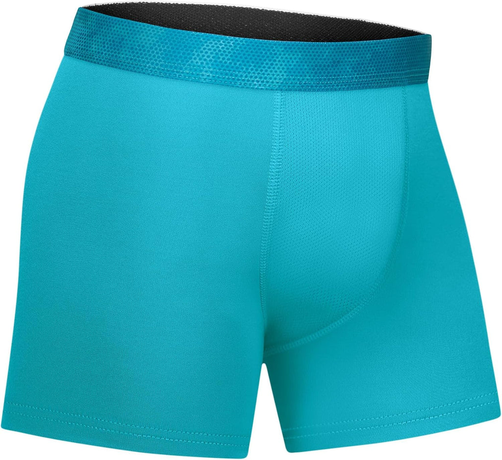Hanes Boys' Moves Performance Underwear Boxer Brief, 6-Pack, Mesh Pouch Moisture Wicking Boxer Briefs