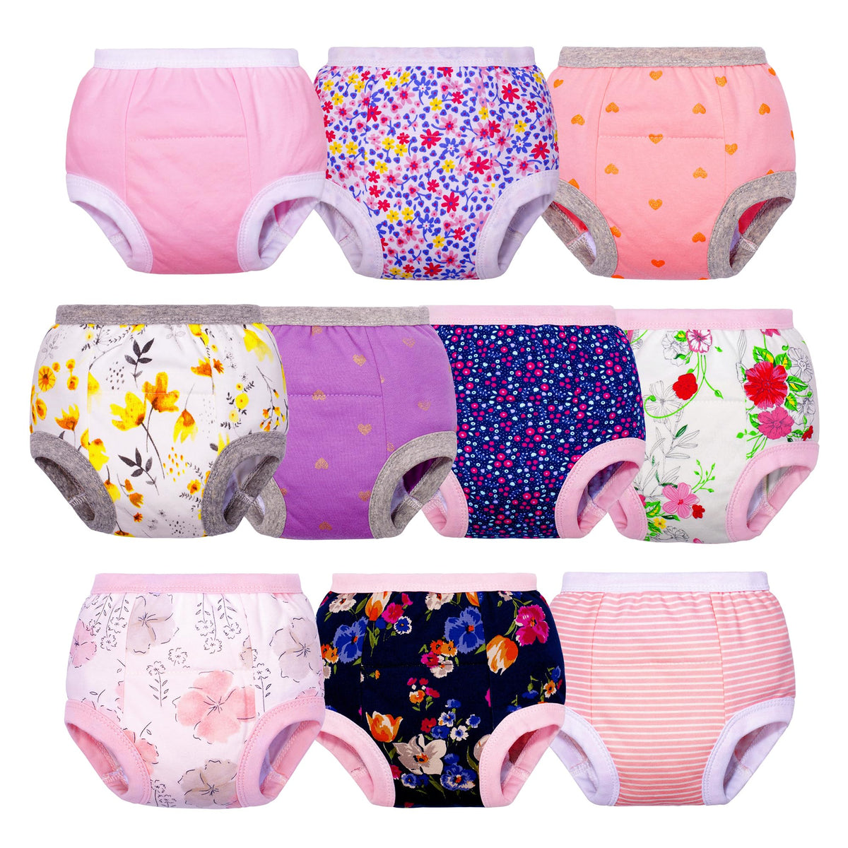 BIG ELEPHANT Toddler Potty Training Underwear, 100% Cotton for Boys & Girls
