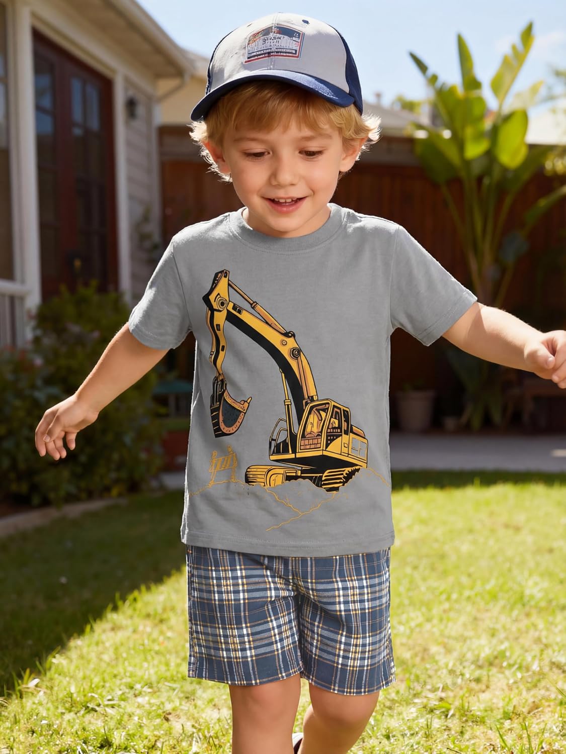 Cooraby Toddler Boys Summer Clothes Outfits Kids Cotton Short Sleeve Shirt Shorts 4 Pieces Set Toddler Boys short sets 2-5T