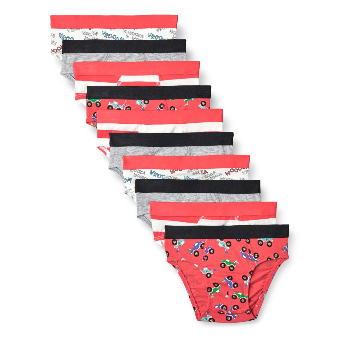 Amazon Essentials Boys' Cotton Jersey Brief Underwear, Pack of 10