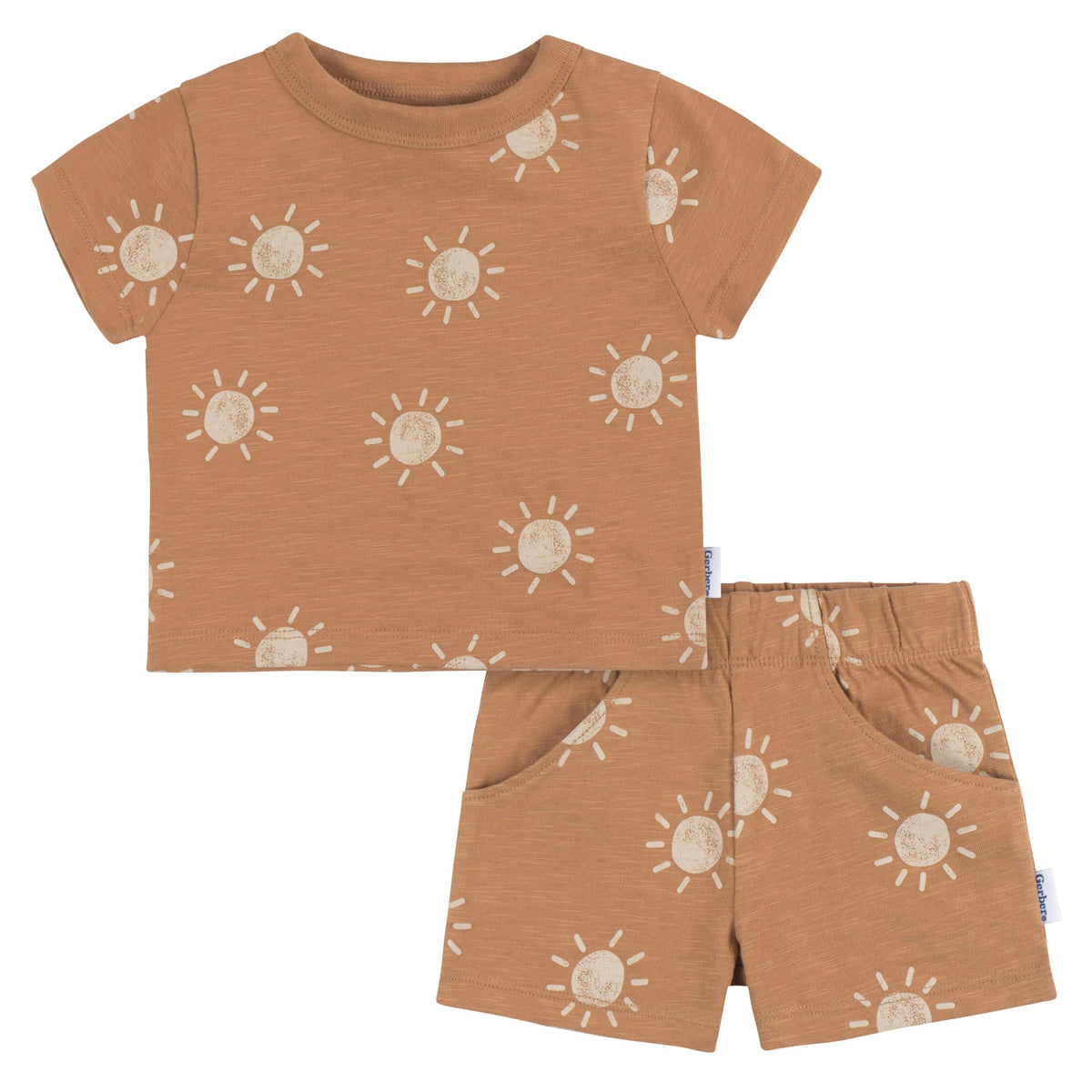 Gerber Baby Boys' Toddler T-shirt and Short Set